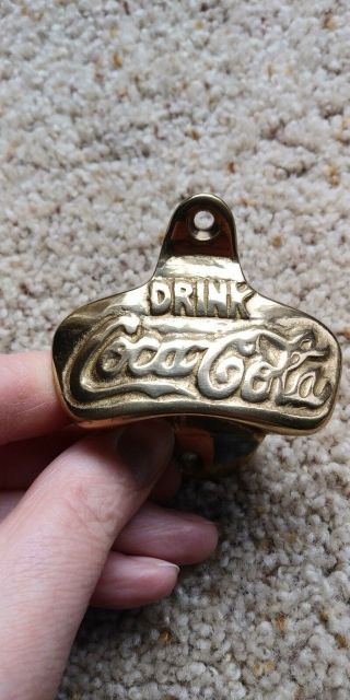 Vintage Coca Cola Brass Bottle Opener