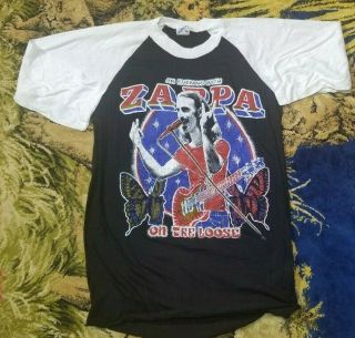 Vintage Rock T Shirt Frank Zappa " An Evening With Frank Zappa " Tour Jersey 80 