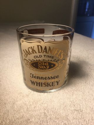 Jack Daniels Whiskey Glass Cup Smirnoff Chivas Regal.  Vintage Glass Whisky Vtg
