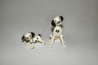 Adorable Hagen Renaker Dalmatian Mother & Puppy Miniatures