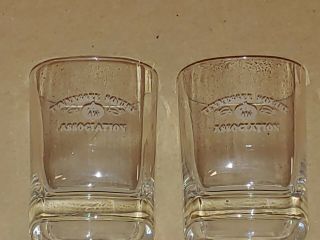 Jack Daniels,  Tennessee Squire Association Etched Rocks Glasses