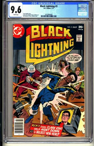 Black Lightning 3 Cgc 9.  6 White Pages Nm Dc Comics 7/77 Wb Tv Show (vol 1)
