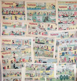 33 Nancy Sunday Comic Strips By Ernie Bushmiller 1948 - 1954 - Fritzi Ritz,  Sluggo