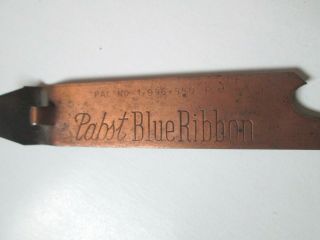 Vintage COPPER Color Pabst Blue Ribbon PBR Beer Bottle Opener Metal Advertising 3