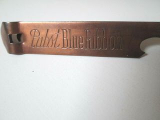 Vintage COPPER Color Pabst Blue Ribbon PBR Beer Bottle Opener Metal Advertising 5
