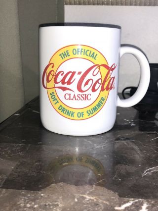 The Official Coca - Cola Classic Soft Drink Of The Summer Coffee Mug Cup B17