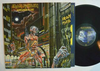 Rock Lp - Iron Maiden - Somewhere In Time 1986 Sj - 12524 W/ Inner Sleeve M -