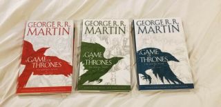 A Game Of Thrones Graphic Novel Hardcovers,  Volumes 1 - 3,  Bantam Books,  Euc