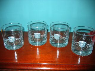 Cutty Sark 4 Glass Tumblers With Pewter Ship Portrait Price Per Each
