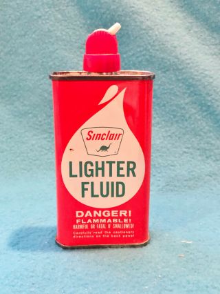 Vintage Sinclair Lighter Fluid Tin - Empty - Collectors Item