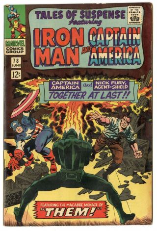 Tales Of Suspense 78 Fn - 5.  5 Iron Man Captain America Marvel 1966 No Resv
