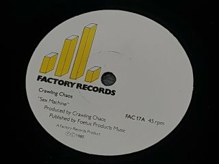 CRAWLING CHAOS - Sex Machine - 1980 Factory UK First Press A1/B1 Vinyl WAVE 3