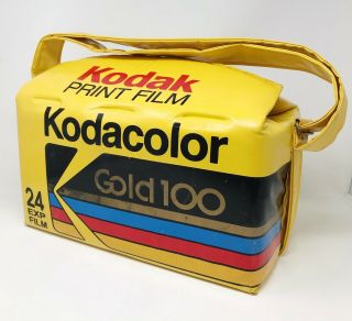 Rare Vintage Kodak Kodacolor Gold 100 Film Insulated Soft Vinyl Cooler Bag (l13)
