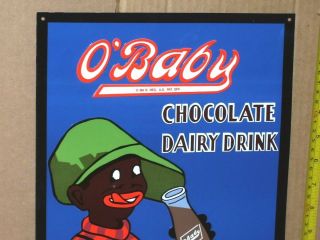 Chocolate Milk Sign - Shows Old Glass Milk Bottle - Advertises O 