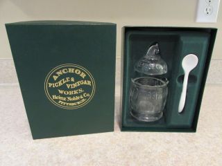 Vintage Limited Edition H.  J.  Heinz Company Glass Horseradish Dish Lid Spoon