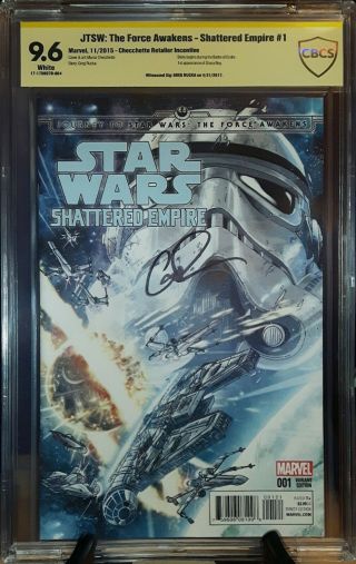 Journey To Star Wars Force Awakens Shattered Empire 1 Variant Cbcs 9.  6 Signed B