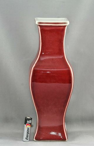 Spactacular Antique Chinese Sang De Bouef Oxblood Red Glaze Porcelain Vase 1890s 4