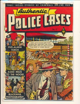 Authentic Police Cases 17 - Baker Cover Fair/good Cond.  Cover Detached