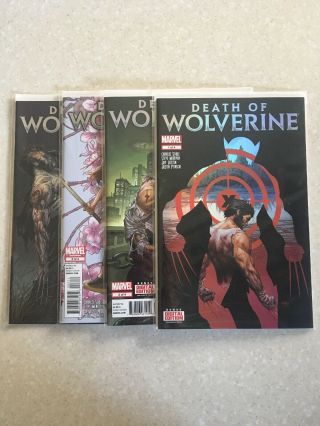 Death Of Wolverine 1 - 4 Complete Set Foil Covers (2014)