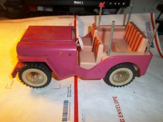 Vintage Toy Pink Jeep Tonka,  Made In Usa