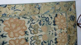 Antique Chinese Silk Embroidery Forbidden Stitch 10 x 22 in Sleeve Panels Frogs 4