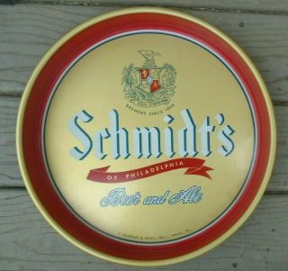 Old Tin Litho Serving Tray Advertising Schmidt 