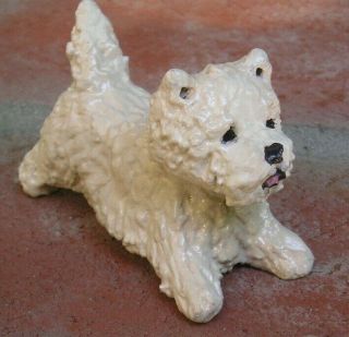 Hand Sculpted Cairn Terrier Play Bow
