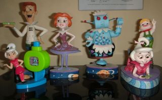 Set Of 4 Jetsons Figurine By Jim Shore Enesco - George,  Jane,  Rosie,  Judy,  Elroy