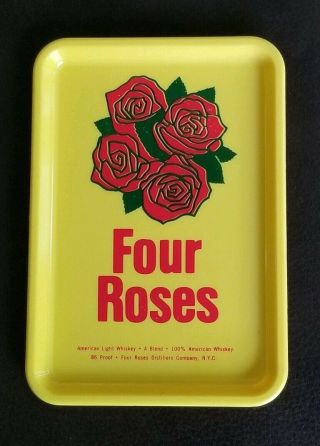Vintage Four Roses Bourbon Whisky Plastic Tip Tray N.  Y.  C.
