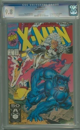 X - Men 1 Cgc 9.  8 Jim Stan Lee Storm Beast Gatefold X - Men 1991 Mutant X - Force