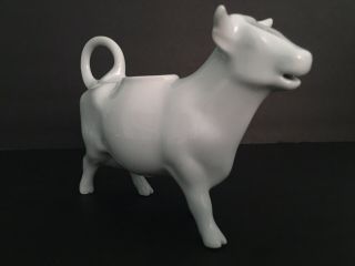 Vintage French White Porcelain Cow Creamer Limoges,  France,  Country Decor Animal