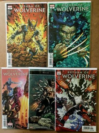 Return Of Wolverine 1 2 3 4 5 (nm) 1st Print Steve Mcniven - X - Men Marvel Comics