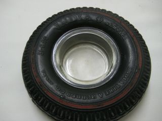 Vintage India Tire & Rubber Company Promo Red Line Ashtray Akron Ohio 31 - 6.  00