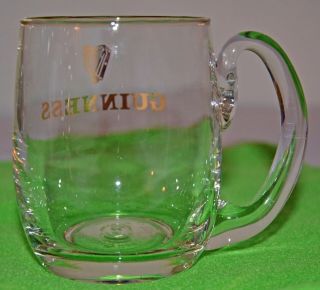 Guinness Half Pint Glass Mug Gold Logo Cup Beer Stout Man Cave Decor 2