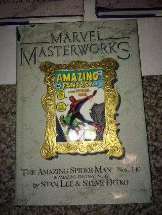 3 Marvel Masterworks,  Fantastic Four 2,  6,  Spider - Man Vol.  1 Hardback Comic Books 4