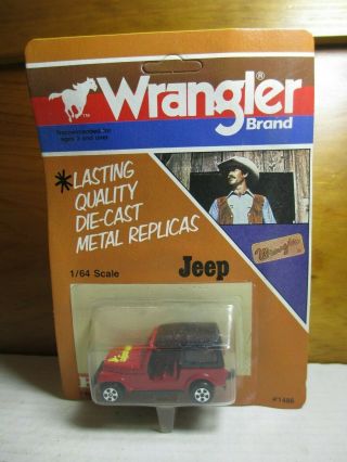 Wrangler 1:64 Moc Jeep Red Die Cast Metal Car Ertl 1486