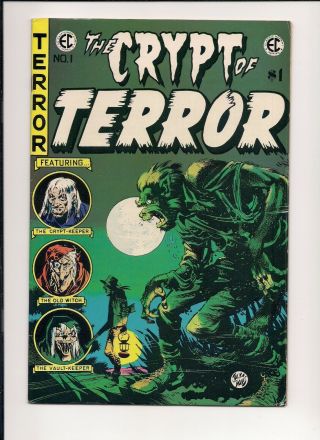 The Crypt Of Terror 1 Tales From The Crypt 46 Reprint Vf - East Coast Ec Comics