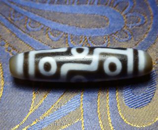 Old Tibetan Dzi Bead Agate Amulet Pendant 
