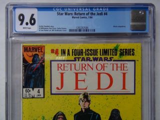 Star Wars: Return Of The Jedi 4 (marvel 1/84) - Cgc 9.  6 White Pages & A Reader