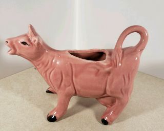 Vintage Pink Made In Japan Cow Creamer