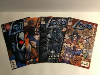 1990 Dc Comics Lobo Complete Set Of 4.  Simon Bisley