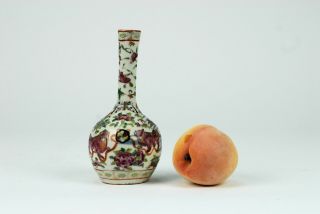 A Fine Antique 19th C Chinese Porcelain Canton Famille Rose Underglaze Blue Vase
