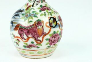 A fine Antique 19th C Chinese Porcelain Canton Famille Rose Underglaze Blue Vase 8