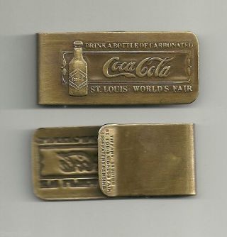 Coke Coca Cola Money Clip 1904 St.  Louis World 