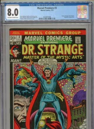 1972 Marvel Premiere 3 Barry Windsor - Smith Doctor Strange Begins Cgc 8.  0 Box6