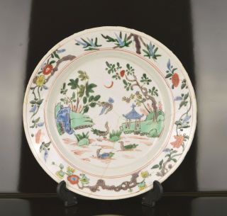 A Kangxi Period Chinese Famille Verte Plate Restored