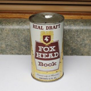 Fox Head Bock Beer Flat Top - Real Draft - Division Heileman Brewing