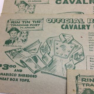 10 Vintage Rin Tin Tin Trading Post Nabisco Shredded Wheat Cards 3