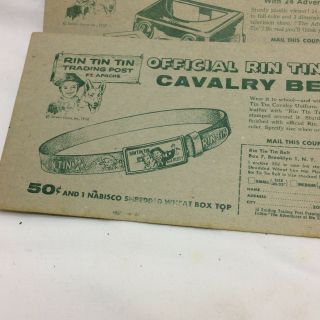 10 Vintage Rin Tin Tin Trading Post Nabisco Shredded Wheat Cards 5