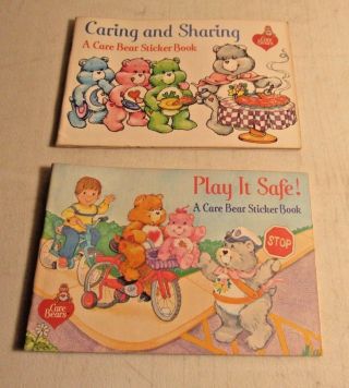 2 Vintage 1984 Care Bear Coloring/sticker Books - Pizza Hut Exclusives